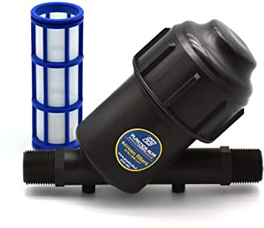 WaterShop Filtro a Rete ø 1 1/4 BSP 120 Mesh per Irrigazione 20015-E1S-120, Nero