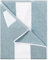 HENBAY Übergroßes Strandtuch aus Baumwolle, groß, 178 x 89 cm, gestreift, schnell trocknend, Cabana-Handtuch, Rauchblau