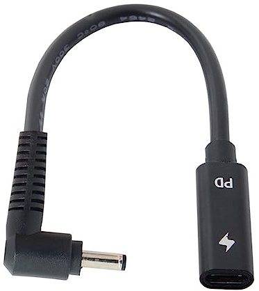 Cablecc Type C USB-C Femelle Input to DC 4.0 * 1.3mm Power PD Charge Cable fit for Laptop 18-20V