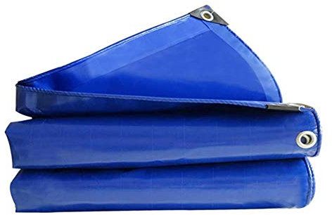 MTYLX Bâche Polyvalente Extérieure, Bâche, Abri de Tente de Camping de Rideau de Carport de Protection Imperméable À L'Eau 580Gsm,Bleu,5X6M