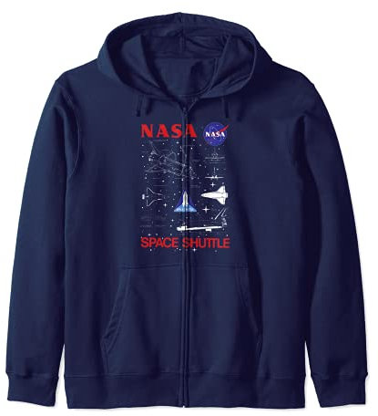 NASA Space Shuttle Schematic Blue Print Kapuzenjacke