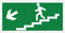 Salida de emergencia Scale | Cartel de seguridad de aluminio metal dibond 3 mm de espesor (Scale Freccia izquierda Exit)