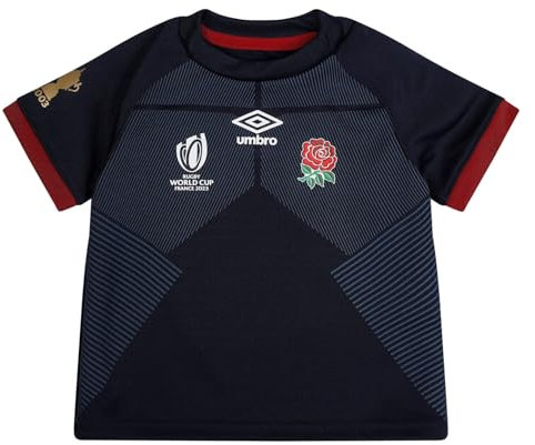 UMBRO England RWC 2023 Alternate Replica Rugby Baby Shirt, Schwarz, 3-6 Meses