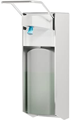 ITAX-WORLD Eurospender, Seifenspender Wandbefestigung, Seifenspender mit Ellbogendruck für Desinfektionsmittel und Handseifen, Seifenspender aus Aluminium，500ML