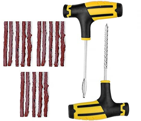 DONGKER Auto Tire Repair Kit, Emergency Fix Puncture Tool for Cars SUVs Motorcycles Off-road Vehicles Lawn Mowers