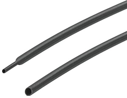 Rebower Heat Shrink Tubing 2:1 Cable Sleeving Tube Wrap, [for Electric Insulation Protection] - 0.6mm Dia/5m/Black