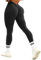 TZLDN V-Back Sport Leggings Damen Scrunch Leggins High Waist Bauchweg Sporthose Po Push Up Yoga Hosen Laufhosen V-Back - Schwarz XS