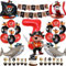 Piraten Geburtstag Deko Set,7 Jahre Kindergeburtstag Piraten Deko,Pirat Folienballon 7 mit Happy Birthday Banner und Tortendeko für Junge Mädchen Geburtstag Halloween