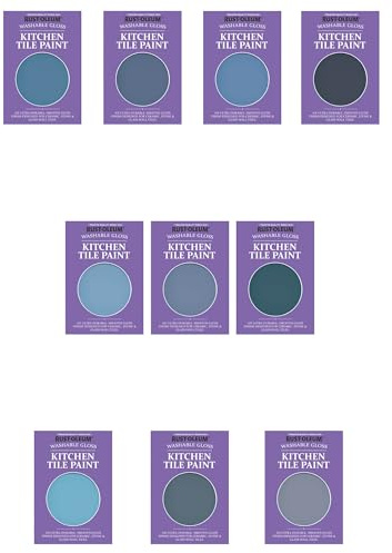 Rust-Oleum Kitchen Wall Tile Paint in Gloss Finish – Deep Blue Tester Box