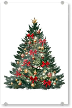 artboxONE Acrylglasbild 150x100 cm Natur Weihnachtsbaumkunst - Bild Weihnachtsbaum Design Designs