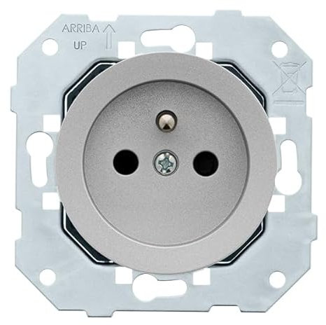 FONTINI - Prise 2p+t ALU GLOSSY DOM