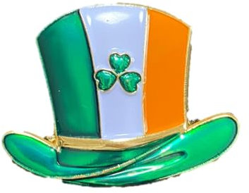 St Patrick's Day Decoration Celebration Irish Flag Pin Badge Brooch Gift Shamrock 3 Leaf Clover Hat (1)
