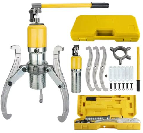 NIGORIY 20T Hydraulisch Radnabenabzieher, Radlager lagerabzieher Abziehers Druckfestigkeit-Der Pumpenkopf kann um 360 Grad gedreht Werden, 3 Arten Krallen