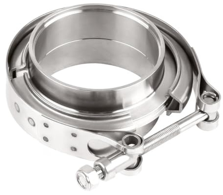 Densieg Ø 63.5mm(2.5) Acciaio Inossidabile Morsetto V Band + Flangia completo per Turbo, Valvole di Soffiamento, Scarichi