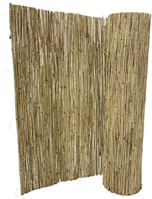 Schilfrohrmatte bambussi eco als Balkon Sichtschutz Höhe 80/90/100/120/140/160/180/200cm - Breite 500cm für Garten Terasse Balkon Sichtschutz Windschutz Matten (60x500cm)