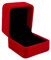 DELALO® Ringschatulle für Verlobungsringe - Hochzeit Ring Box Velvet - Edle Schachtel für Anträge und Verlobungen Samt (Rot)
