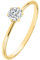 DOOSTI Antragsring/Verlobungsring aus 585/- Gelbgold mit einem hochwertigen Moissanite Stein (54)