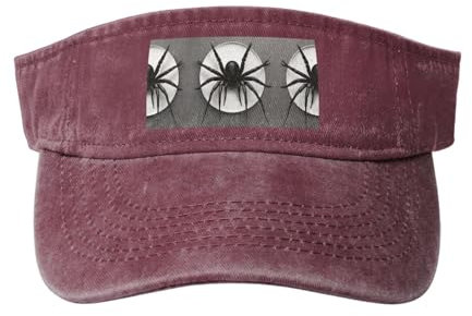 Black Spider Sonnenblende für Erwachsene, breite Krempe, Strand-Sonnenblende, offenes Design, Rot/Ausflug, einfarbig (Getaway Solids), Einheitsgr��e