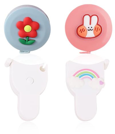 Lot de 4 mini mètres à ruban mignon, règle ronde multifonctionnelle, ruban à mesurer pratique, ruban à mesurer télescopique pour mesurer le corps