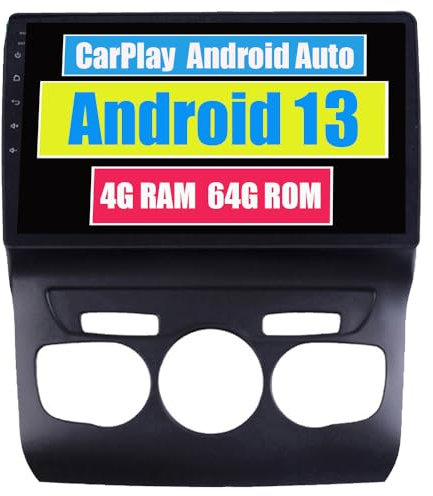 RoverOne Autoradio CarPlay Haupteinheit für Citroen C4 2 B7 2013 2014 2015 2016 Android Auto Touchscreen Sat Navi Bluetooth WiFi Radio Player