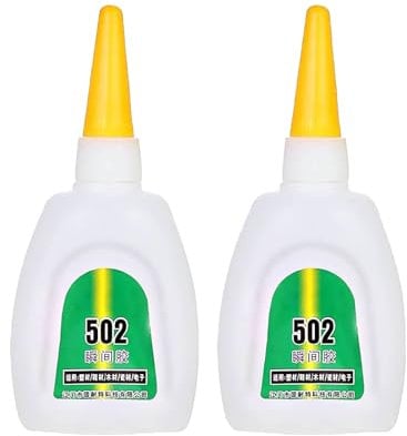 2Pcs 502 Super Glue,Instant Quick-Drying Special Glue,Quick Dry Cyanoacrylate Strong Adhesive,Quick Leather Rubber Metal Etc,for Daily in The Office, Easy to Use