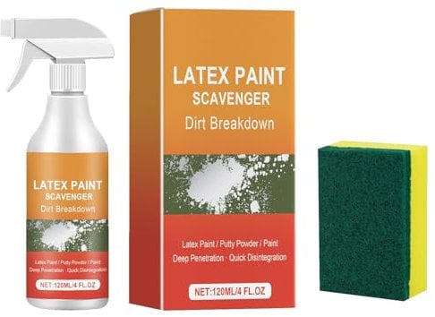 latex paint remover, dry paint remover | cleaning spray paint remover, paint thinner, varnish remover with sponge, concrete paint remover for latex paint, putty powder