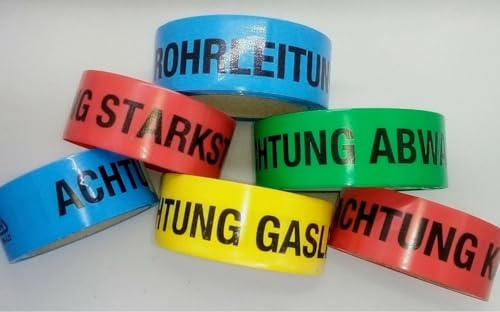 Generisch VeSa-Folien Trassenwarnband (Blau- Achtung Trinkwasserleitung, 50m)