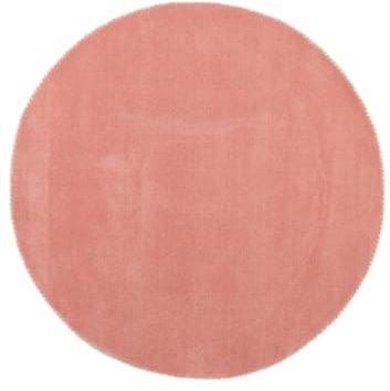 carpetfine handgefertigter Wollteppich Gabbeh Lola Rund Rosa Ø 200 cm Weich, Hochwertig, Zeitlos | Runder Teppich für Gemütlichkeit & Eleganz im Wohnzimmer, Schlafzimmer und Diele