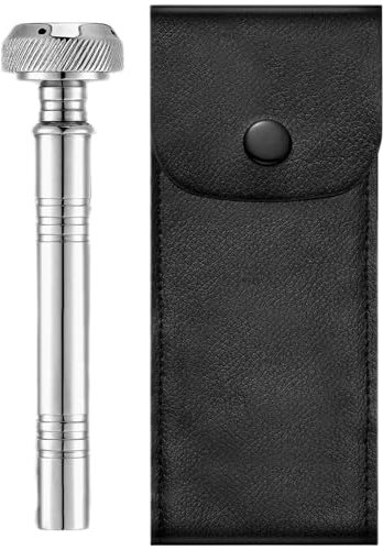 Weihwasserhalter, religiöser Sprinkler, Metall-Flüssigkeitsspender, 12,5 x 3 x 1,5 cm, Aspergillum-Werkzeug, Weihwassertopf für Klerus und religiöse Verwendung, Kupfer + PU-Leder
