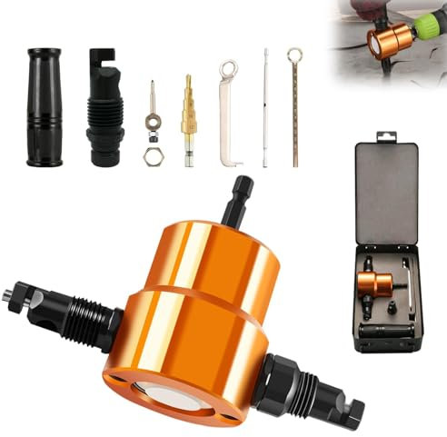 Lot de 7 grignoteuses en métal à double tête pour perceuse électrique, outil de coupe sans fil à 360 degrés pour coupe courbe droite et cercle