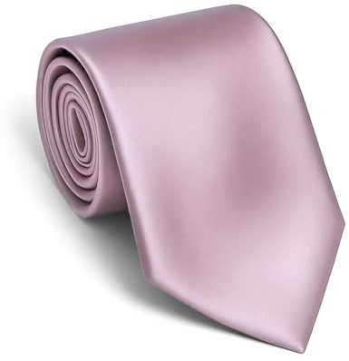 Remo Sartori - Elegante Cravatta Sposo per Cerimonia in Puro Raso di Seta Lucida, Made in Italy, Uomo (Rosa Antico)