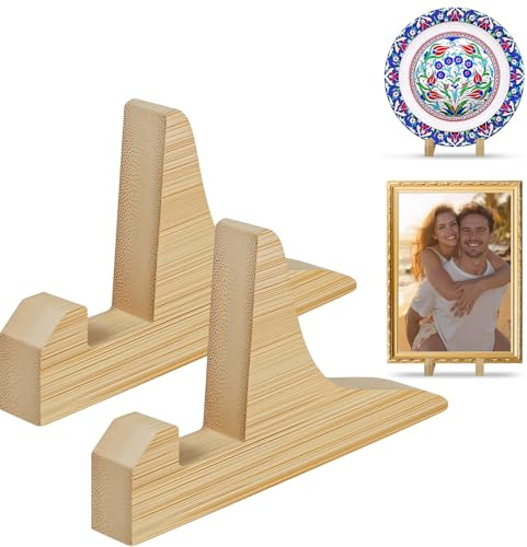 Kepfire Wood Adjustable Small Plate Stand for Display