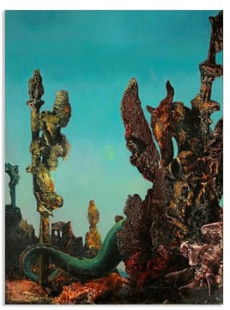 MYCGGDGH Die endlose Nacht Max Ernst Druck auf Leinwand Poster Leinwandbild BerüHmte GemäLde Bilder Max Ernst Poster Auf Leinwand Wohndekoration 65x50cm(26x19in) Rahmenlos