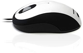 Accuratus Image White - USB Full Size Computer Mouse with Glossy Finish