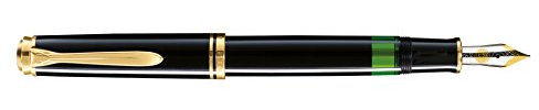 Pelikan 977603 Füller Souverän M 600 Bicolor-goldfeder 14-K/585 Federbreite EF, 1 Stück, schwarz