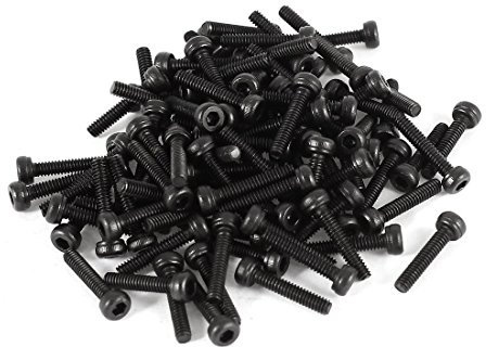 sourcing map 100 Stück 12,9 Legierung Innensechskantschraube Zylinderschraube Schraube M2 x 10mm