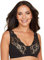 Eden House Ladies Cotton Lace Front Fastening Magic Bra Black 20