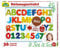 Lena 65822 – Holz Magnettafel Set, magnetische Tafel ca. 44 x 38 cm mit 26 Buchstaben und 10 Zahlen, Lernspielzeug für Kinder ab 3 Jahren zum Schreiben und Rechnen, mehrfarbig