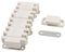 sourcing map Grey White Plastic Housing Plate Door Magnetic Catch Latch Pack of 10