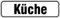 Küche Schild/Türschild 17 x 5 cm 2mm Plastik
