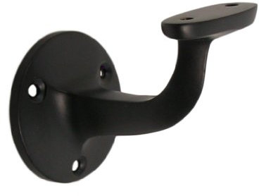 Handlaufhalter HLH 4520 matt Schwarz gerade Auflage Handlaufträger Stütze
