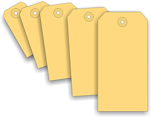 Kartonanhänger 60 x 120 mm; 1000 Stück mit verstärkter Kartonöse aus Manilakarton chamois beige braun; Anhänge-Etiketten - Warenanhänger - Hängeetiketten - Anhängezettel - Anhängeschild - Pappanhänger