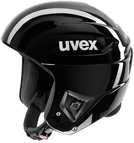 uvex Race + - Skihelm für Damen und Herren - optimierte Belüftung - erweiterbar mit Kinnbügel - All Black - 58-59 cm