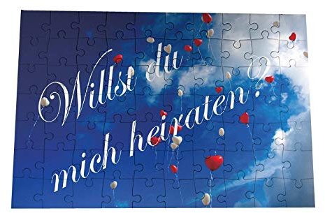 Origineller Heiratsantrag Puzzle Luftballons willst du Mich heiraten