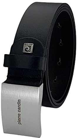 Pierre Cardin Gürtel Herren Ledergürtel Herren/Gürtel Herren, Rindleder-Gürtel bombiert mit Koppelschließe, schwarz, Größe/Size:105, Farbe/Color:schwarz