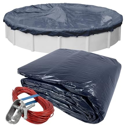 Pool Mate Bâche de Piscine Hors-Sol Ronde Hiver Classique 7,3 m Bleu Marine 3624-PM