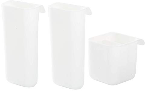 Lot De 3 Pots À Crayons De Bureau Blancs Multifonctionnels Pour Papeterie Design Dessin Animé