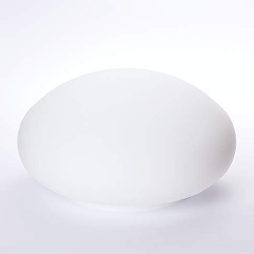 ORION LIGHTSTYLE Opalglas Lampenschirm Opal Matt Weiß Rund 330mm 180mm Griffrand 200mm