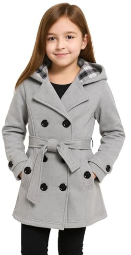 A2Z 4 Kids Girls Parka Jacket Hooded Trench Coat Wool Blends Warm Padded