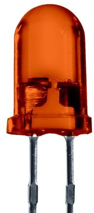 Lumetheus LED Diodes électroluminescentes 5mm couleur Orange Ultra-lumineux 3000 mcd 50 pièces 2-3V 2 Pin LEDs Ampoule Diode à souder lentille diffusée